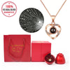 COLLAR BAÑADO EN ORO TE AMO EN 100 IDIOMAS MAS CAJA DE AMOR ETERNO ™ - Xclusive
